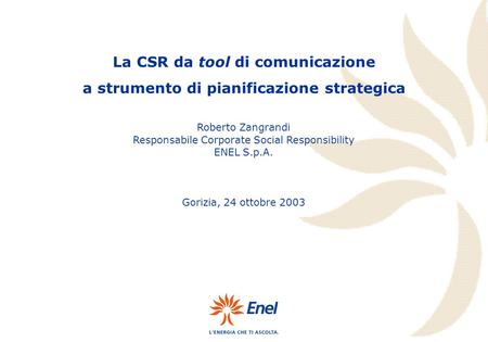 La CSR da tool di comunicazione