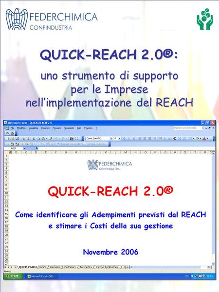 QUICK-REACH 2.0®: uno strumento di supporto per le Imprese nellimplementazione del REACH.