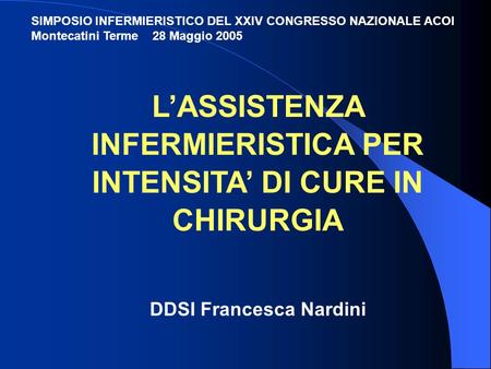 DDSI Francesca Nardini