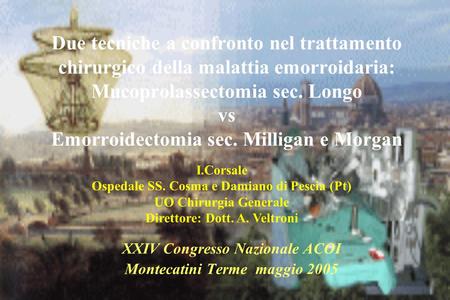 XXIV Congresso Nazionale ACOI Montecatini Terme maggio 2005