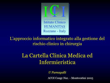 La Cartella Clinica Medica ed Infermieristica