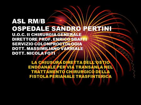 ASL RM/B OSPEDALE SANDRO PERTINI U. O. C