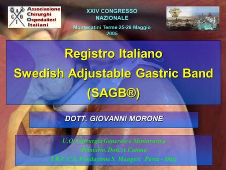 Registro Italiano Swedish Adjustable Gastric Band (SAGB®)