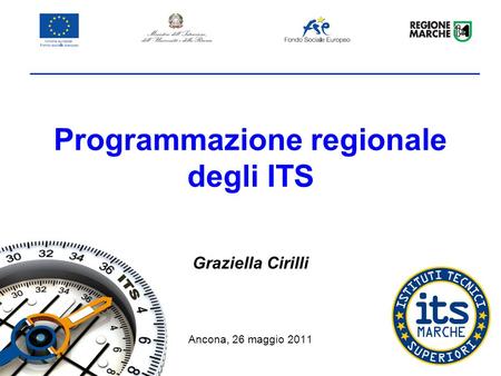 Programmazione regionale degli ITS Graziella Cirilli Ancona, 26 maggio 2011.