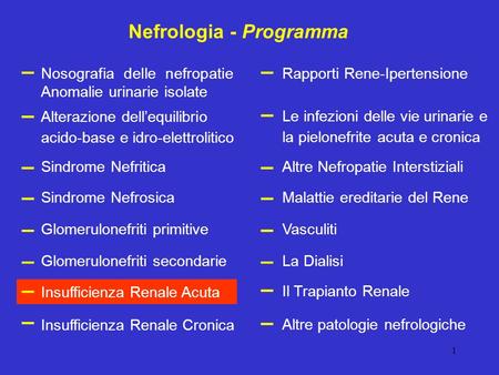 Nefrologia - Programma