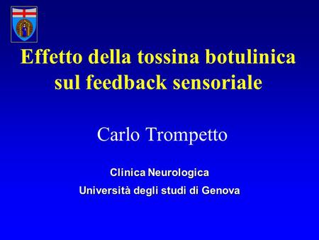 Effetto della tossina botulinica sul feedback sensoriale