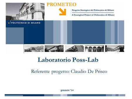 Referente progetto: Claudio De Prisco