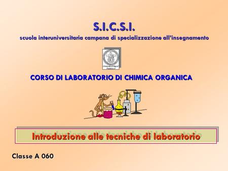 S.I.C.S.I. Introduzione alle tecniche di laboratorio