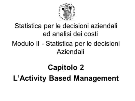 L’Activity Based Management