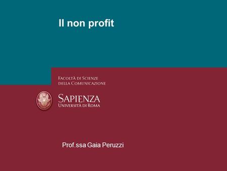 Il non profit Prof.ssa Gaia Peruzzi. Comunicazione dei diritti e della cittadinanza attiva - 2009-2010 Pagina 2 IL MONDO NON PROFIT Il non profit è un.