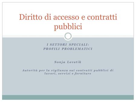 Diritto di accesso e contratti pubblici