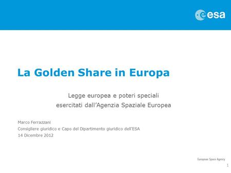 La Golden Share in Europa