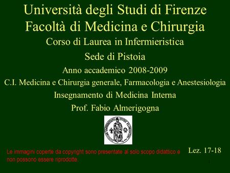 Università degli Studi di Firenze Facoltà di Medicina e Chirurgia
