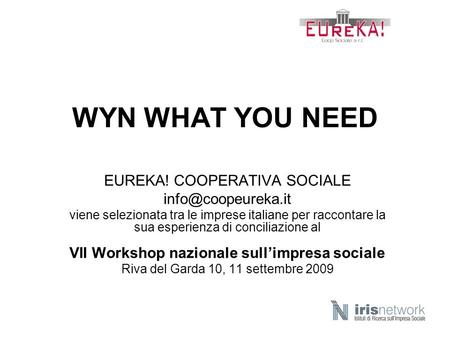 VII Workshop nazionale sull’impresa sociale
