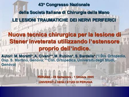 43° Congresso Nazionale della Società Italiana di Chirurgia della Mano