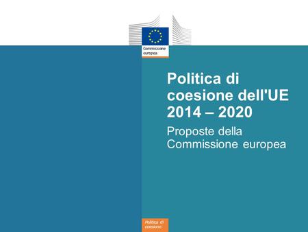 Politica di coesione dell'UE 2014 – 2020