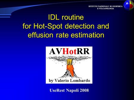IDL routine for Hot-Spot detection and effusion rate estimation