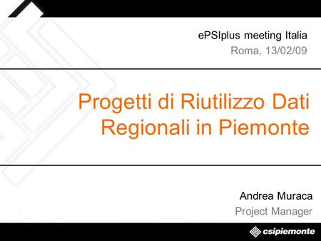 Progetti di Riutilizzo Dati Regionali in Piemonte