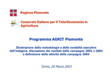 Programma AGRIT Piemonte