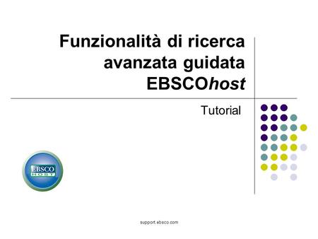 Funzionalità di ricerca avanzata guidata EBSCOhost