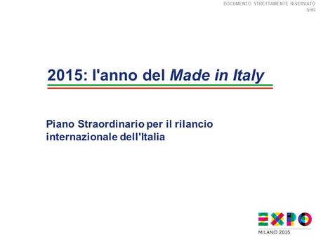 2015: l'anno del Made in Italy