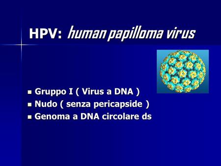 HPV: human papilloma virus