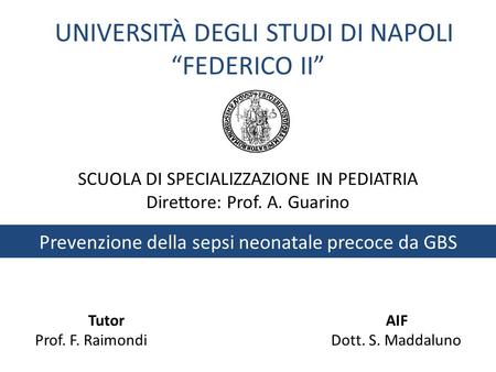 UNIVERSITÀ DEGLI STUDI DI NAPOLI “FEDERICO II”