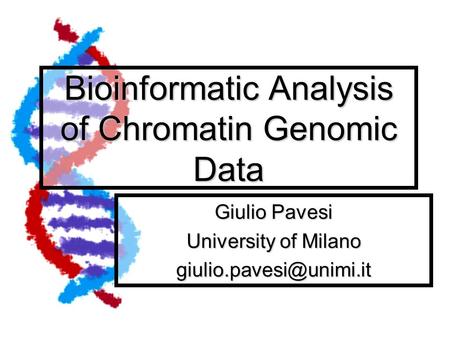 Bioinformatic Analysis of Chromatin Genomic Data