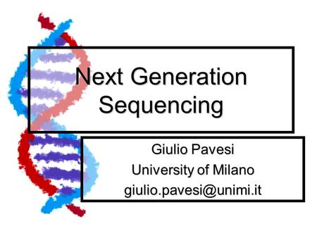 Next Generation Sequencing