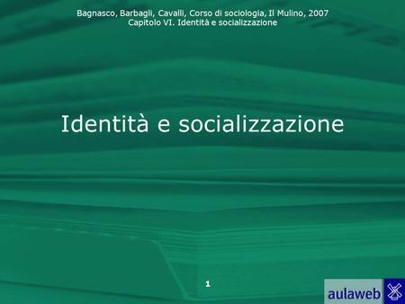 Identità e socializzazione