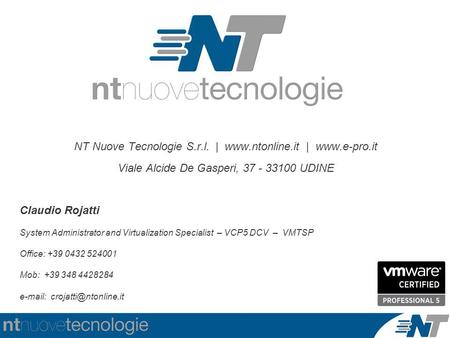 NT Nuove Tecnologie S.r.l. |  |
