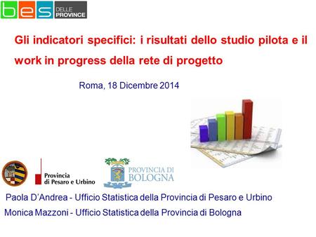 Gli indicatori specifici: i risultati dello studio pilota e il work in progress della rete di progetto Roma, 18 Dicembre 2014 Paola D’Andrea - Ufficio.