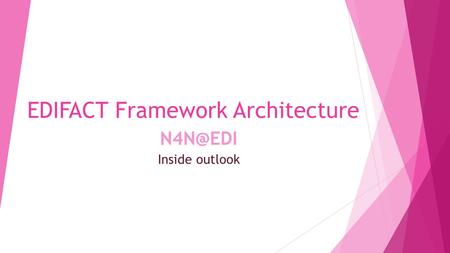Inside outlook EDIFACT Framework Architecture