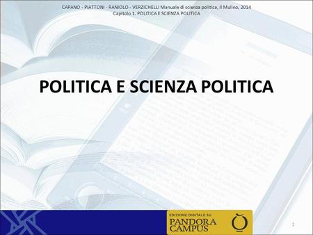 POLITICA E SCIENZA POLITICA