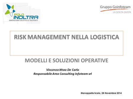 RISK MANAGEMENT NELLA LOGISTICA