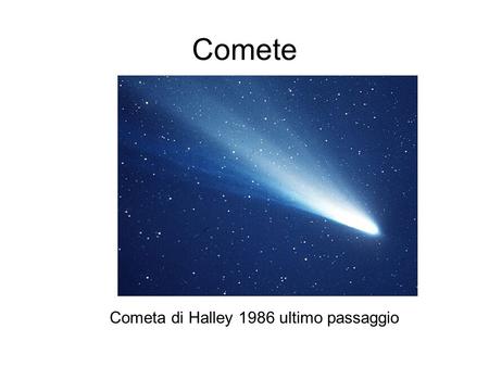 Comete Cometa di Halley 1986 ultimo passaggio. Orbita della cometa di Halley.