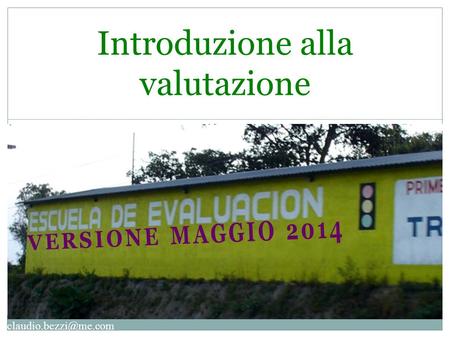 Introduzione alla valutazione