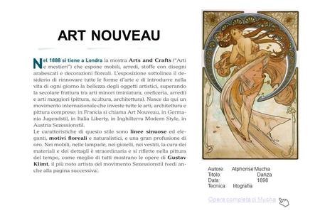 ART NOUVEAU Opera completa di Mucha Autore: Alphonse Mucha