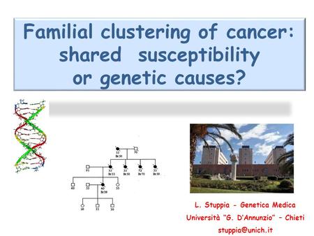 Familial clustering of cancer: shared susceptibility