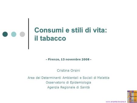 Consumi e stili di vita: il tabacco