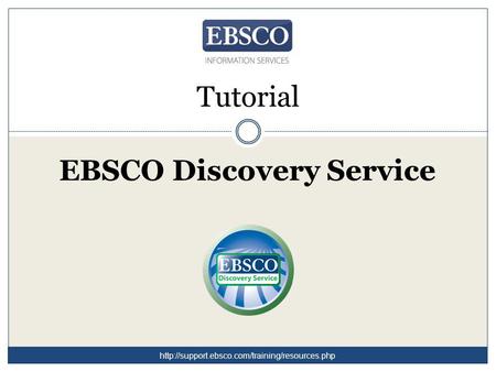 Tutorial EBSCO Discovery Service