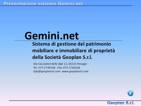 Gemini.net Sistema di gestione del patrimonio