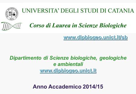 Dipartimento di Scienze biologiche, geologiche