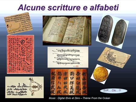 Alcune scritture e alfabeti
