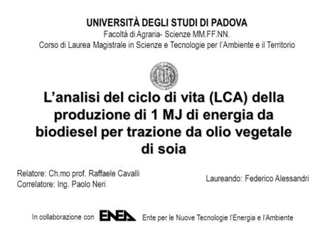 UNIVERSITÀ DEGLI STUDI DI PADOVA