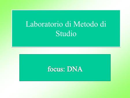 Laboratorio di Metodo di Studio