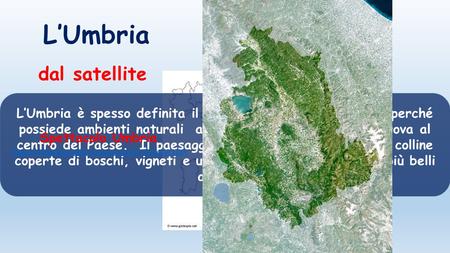 L’Umbria dal satellite