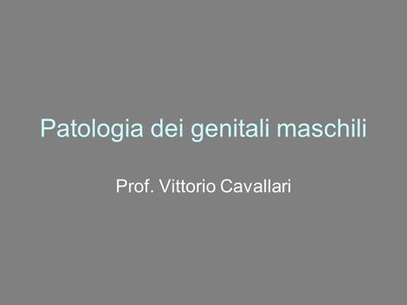 Patologia dei genitali maschili