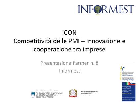 iCON Competitività delle PMI – Innovazione e cooperazione tra imprese