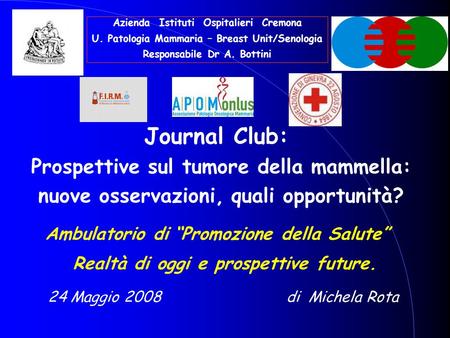 Journal Club: Prospettive sul tumore della mammella: